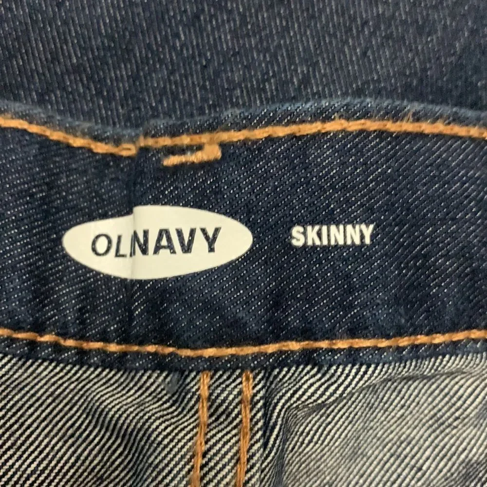 NEW Old Navy Skinny Jeans Women’s Plus Size 18 Blue Denim Pants Flat Waist 16x29